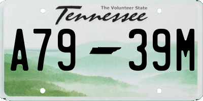 TN license plate A7939M