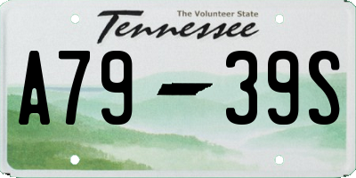 TN license plate A7939S