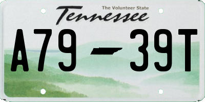 TN license plate A7939T