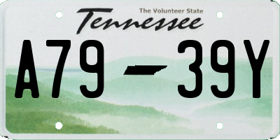 TN license plate A7939Y