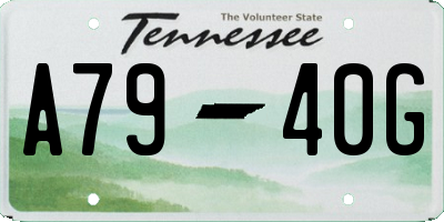 TN license plate A7940G