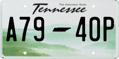 TN license plate A7940P