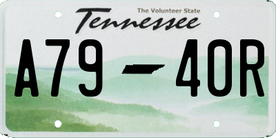 TN license plate A7940R