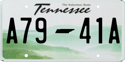 TN license plate A7941A