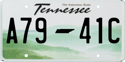 TN license plate A7941C