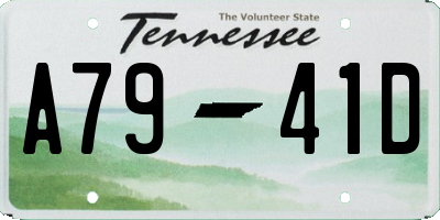 TN license plate A7941D