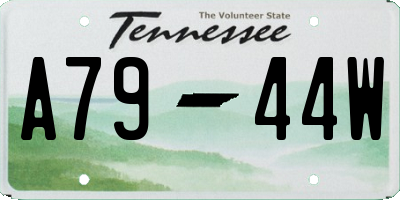 TN license plate A7944W