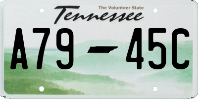 TN license plate A7945C