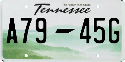 TN license plate A7945G