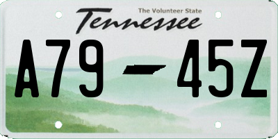 TN license plate A7945Z