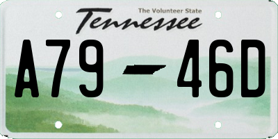 TN license plate A7946D