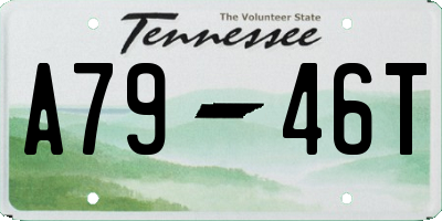 TN license plate A7946T