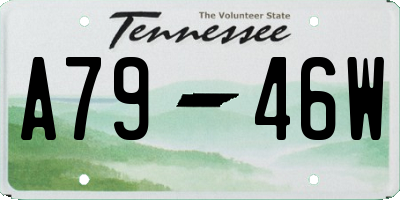 TN license plate A7946W