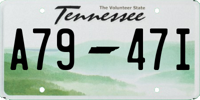 TN license plate A7947I