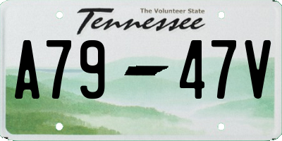 TN license plate A7947V