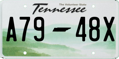 TN license plate A7948X