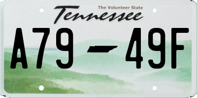 TN license plate A7949F