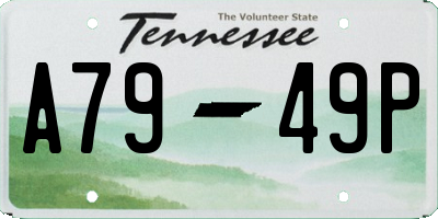 TN license plate A7949P