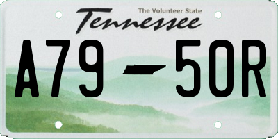 TN license plate A7950R