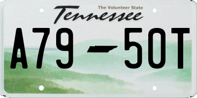 TN license plate A7950T