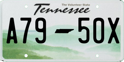 TN license plate A7950X