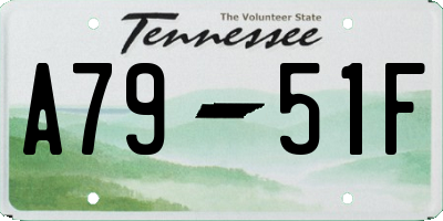 TN license plate A7951F
