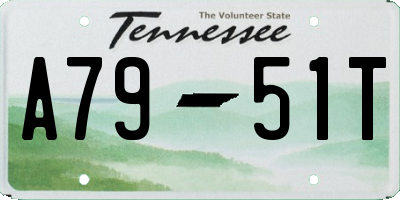 TN license plate A7951T