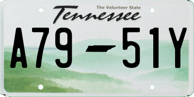 TN license plate A7951Y