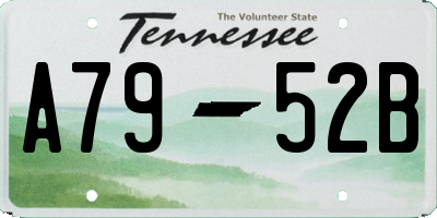 TN license plate A7952B