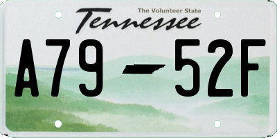 TN license plate A7952F