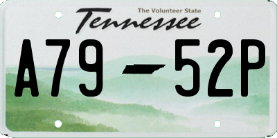 TN license plate A7952P