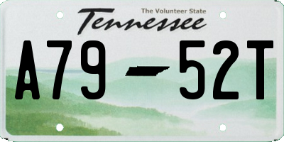 TN license plate A7952T