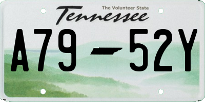 TN license plate A7952Y
