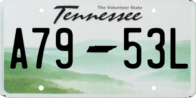 TN license plate A7953L