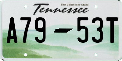 TN license plate A7953T