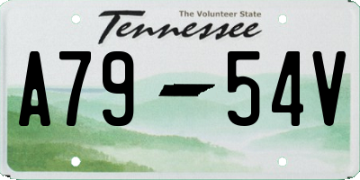TN license plate A7954V