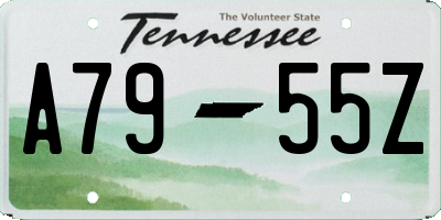 TN license plate A7955Z