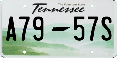 TN license plate A7957S