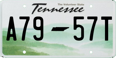 TN license plate A7957T