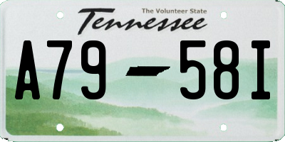 TN license plate A7958I