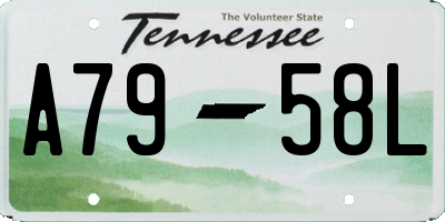 TN license plate A7958L