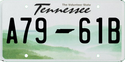 TN license plate A7961B
