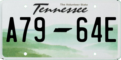 TN license plate A7964E