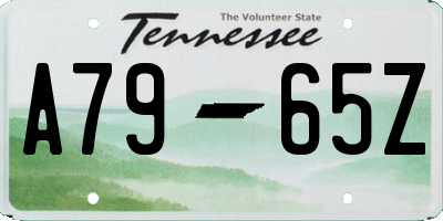 TN license plate A7965Z