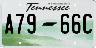 TN license plate A7966C