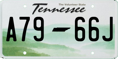 TN license plate A7966J
