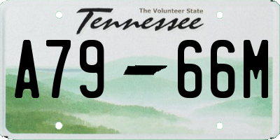 TN license plate A7966M