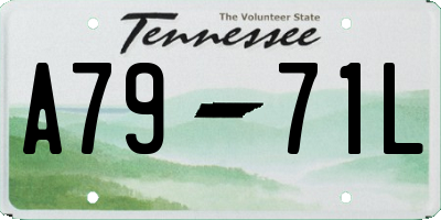 TN license plate A7971L
