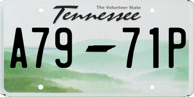 TN license plate A7971P