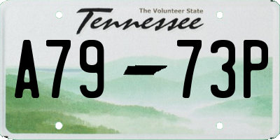 TN license plate A7973P